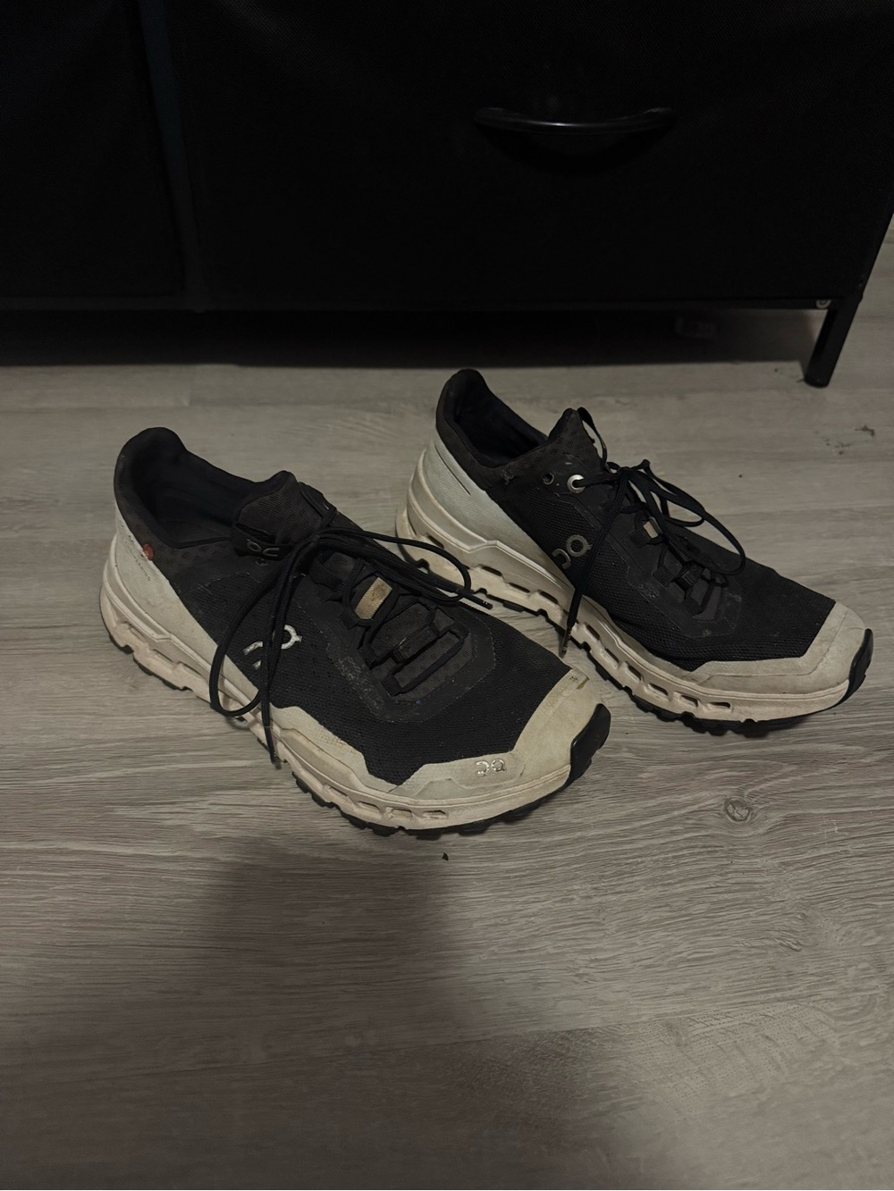 On Running Women's Black and White Sneakers